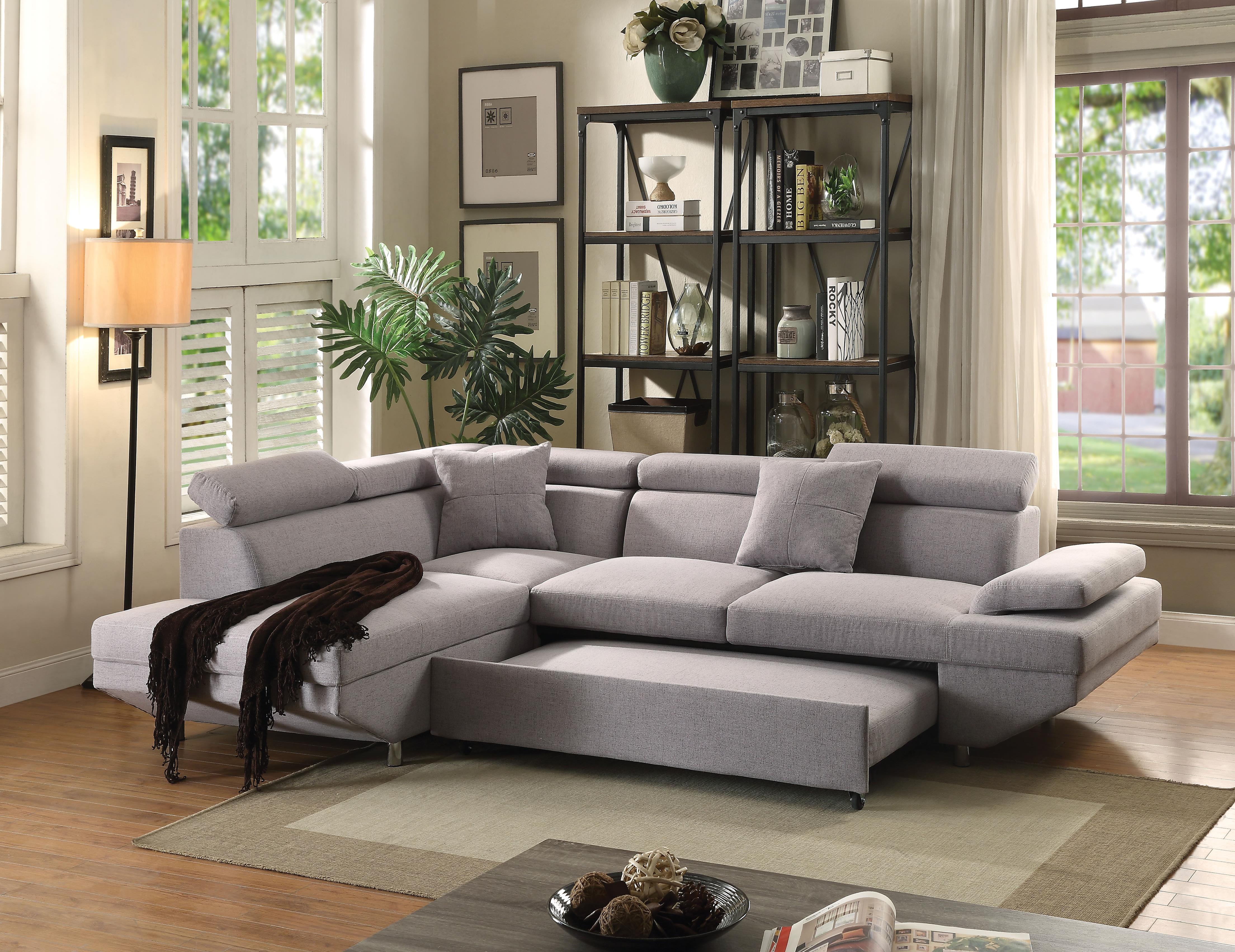 Acme Furniture Living Room Jemima Sectional Sofa 52990 - Tar Heel